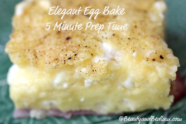 You have to try it to believe it! Creamy, elegant Egg bake and it whips up in five minutes