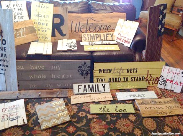 Do It Yourself Sign from a Pallet @beautyandbedlam Easy Do It Yourself Wood Pallet Signs