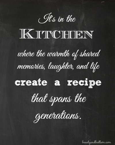 In the kitchen where memories are made