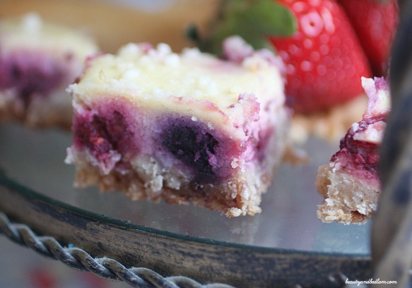What happens when you combine cheesecake, short bread and fresh berries Sheer delight