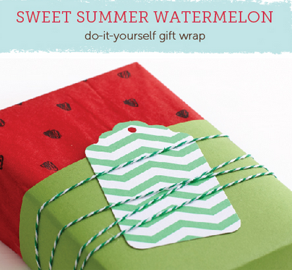 Adorable DIY Watermelon Wrapping Paper tutorial