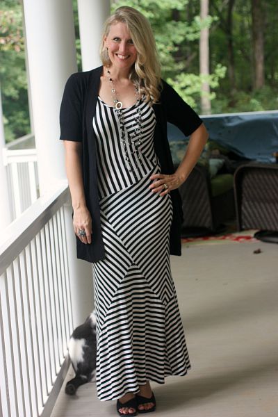 thrifted striped dress