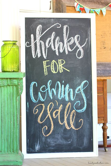 DIY chalkboard from old picture