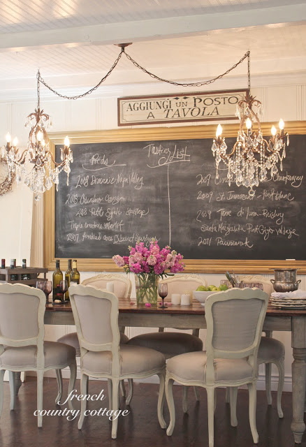 Gorgeous glamourous Chalkboard - french country cottage