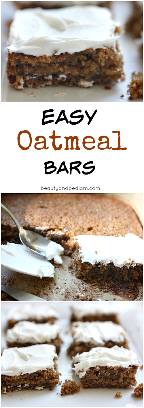 Easy Oatmeal Bars - moist, delicious and gluten free